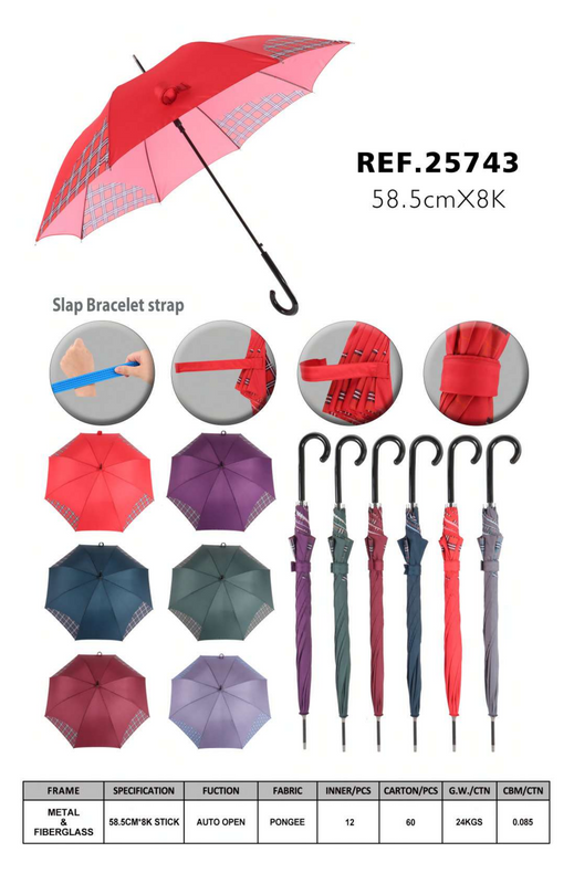 Auto-Open Umbrella with Slap Bracelet Strap-25743