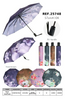 Auto-Open Umbrella with Floral Panel & Digital Print-25748