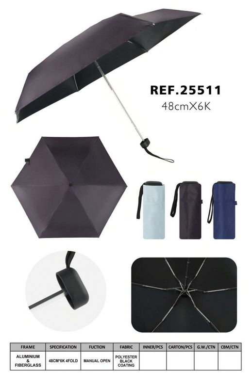 Compact Manual Folding Umbrella-25511