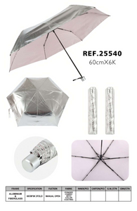 Dual-Tone Manual Folding Umbrella with Color Coating-25540