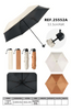 Aluminum Fiberglass Lightweight Folding Umbrella-25552A