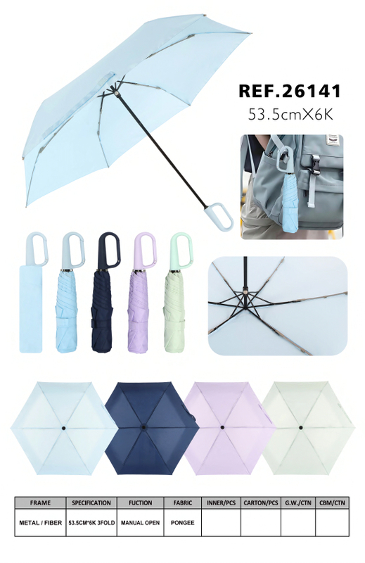 Macaron Solid Color Manual Folding Umbrella-26141