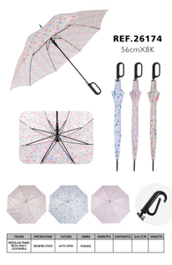 Floral Auto Open Stick Umbrella-26174
