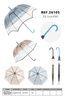 Two-Tone POE Clear Auto Open Stick Umbrella -26105